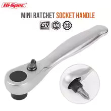 1/4 Inch Double-Ended Mini Ratchet Bit Driver 72-Tooth Quick Release Socket Wrench