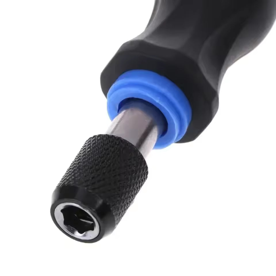 Hi-Spec 1/4 (6.35mm) Screwdriver Bit Holder Handle Multifunctional Bit Driver for Slotted Hex Torx Phillips Bit