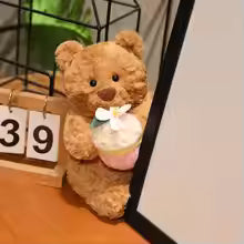 Kawaii Cake Bear Plush Pillow
