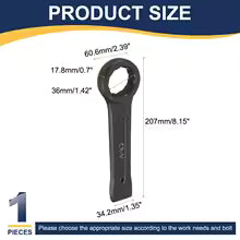 17mm-48mm Box End Striking Ring Wrench CR-V Steel 12-Point Flat Strike Spanner