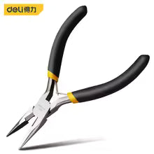 Deli 4/5/6 Inch Mini Long Nose High Precision Wire Cutters Anti-Slip Handle Pliers