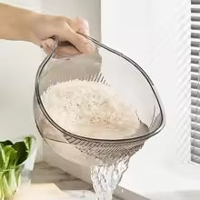 Multifunctional Rice Washing Basket Fruit & Vegetable Strainer Bowl