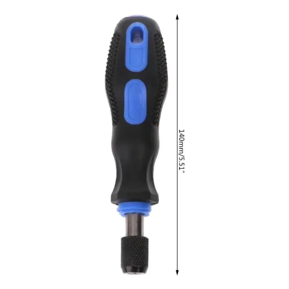 Hi-Spec 1/4 (6.35mm) Screwdriver Bit Holder Handle Multifunctional Bit Driver for Slotted Hex Torx Phillips Bit