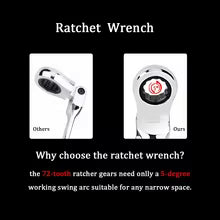 72-Tooth Ratchet Wrench Flexible Head 6mm-27mm Mirror Finish Spanner