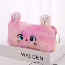 Cute gradient kitten pencil case with large capacity and high aesthetic value