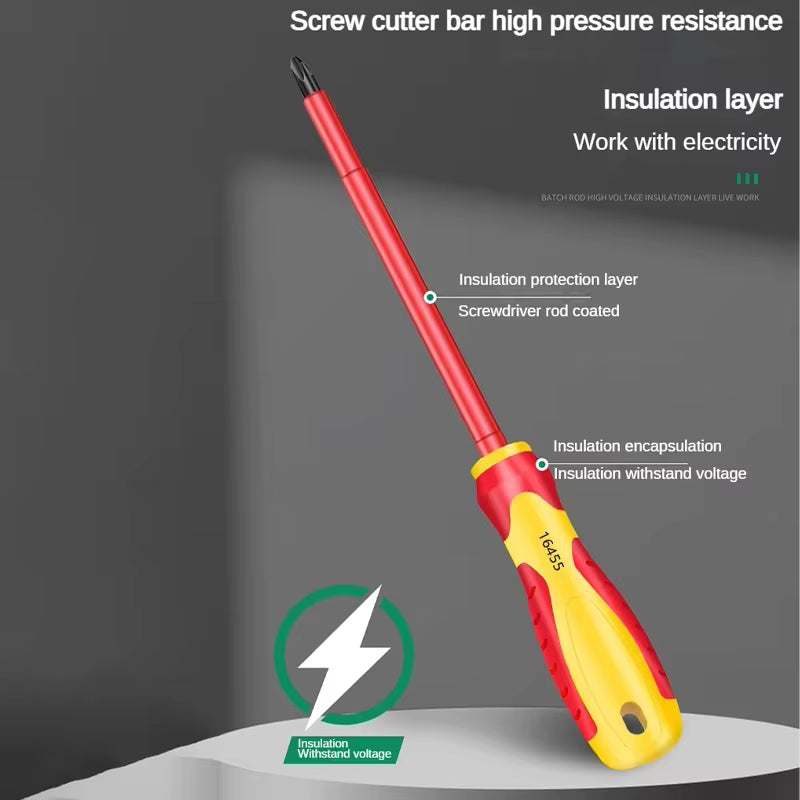 Insulated Screwdriver Slotted Cross Screwdrivers Phillips Flat Driver