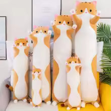 Long Cat Plush Pillow – Soft Stuffed Animal