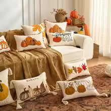 Pumpkin Tufted Velvet Pillow Cover – Fall Decor