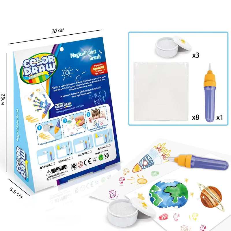 Magic Drawing Set for Kids – Fantasy Color Brush Painting Toy
