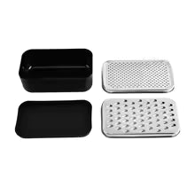 Double-Sided Stainless Steel Cheese Grater – Shredder with Container & Lid