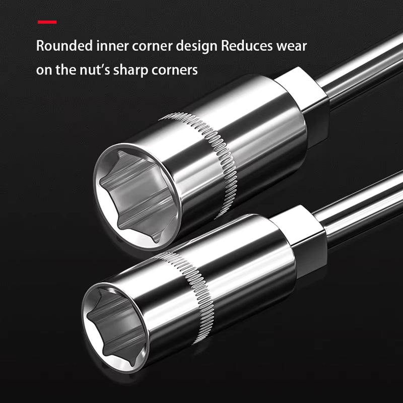 6-19mm T-Style Socket Wrench Hex Nut Key Extended Hex Screwdriver Automotive Repair Tool