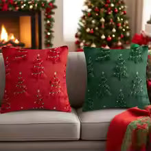 Christmas Plush Throw Pillow Cover 45x45cm