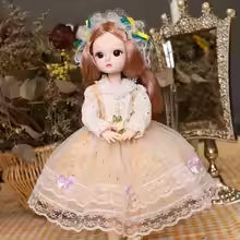 30cm Movable Princess Doll – Dress Up Toy