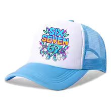 67 Six Seven Kids Baseball Caps Steal A Brainrot Cartoon Printed Hat Children