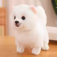 Realistic Pomeranian Plush Toy, Fluffy Stuffed Dog