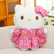 Japanese Style Sakura Pink Kimono Hello Kitty Plush Doll Toy Cute Soft