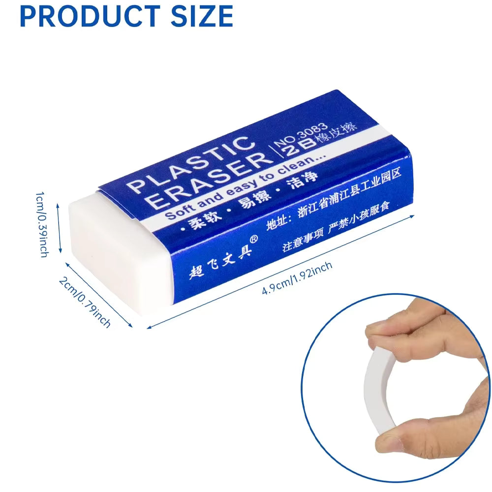 2B Soft Erasers for Drawing & Writing