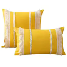 Bohemian Knitted Tassel Throw Pillow Cover