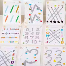 All-in-One Magic Tracing Coloring Book Reusable Pen Control Workbook for Toddlers 3-4 Years Educational Practice Toy for Kids
