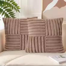 2PCS Plush Throw Pillow Covers – Soft Decorative Cushion Cases