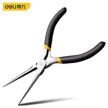 Deli 4/5/6 Inch Mini Long Nose High Precision Wire Cutters Anti-Slip Handle Pliers