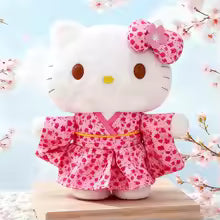 Japanese Style Sakura Pink Kimono Hello Kitty Plush Doll Toy Cute Soft