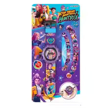 Cartoon Kids Projection Watch 24 Images Digital Electronic Wristwatch
