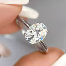 DJMAX 1-3Carat Oval/Radiant Cut D Color Moissanite Ring for Woman