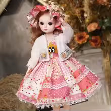 30cm Movable Princess Doll – Dress Up Toy