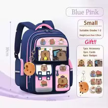 Capybara School Backpack, Waterproof Kids Backpack, Large Capacity Student Book Bag