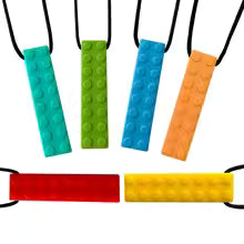 Building Block Silicone Chew Necklace for Kids