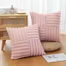 2PCS Plush Throw Pillow Covers – Soft Decorative Cushion Cases