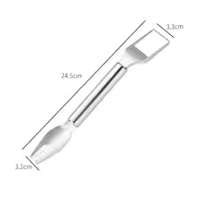 2025 Newest Watermelon Slicer Tool Stainless Steel Fruit Cutter Dual Head Watermelon Fork Melon Cutter Kitchen Gadgets