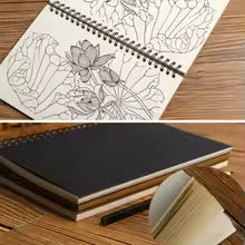 A5 A6 Spiral Sketchbook – 50 Sheets Kraft Paper Blank Drawing Notebook