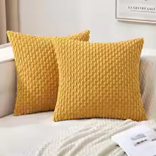 Fall Corduroy Striped Pillow Covers – Boho Farmhouse Sofa Decor