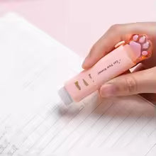 1/4PCS New Kawaii Cat Paw Rubber Erasers Retractable Pencil Eraser for Kids Students School Home Office Writing Drawing