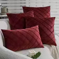 Velvet Decorative Throw Pillow Cover with Zipper