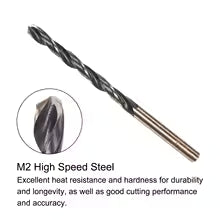6pcs Titanium Nitride Coated M2 High Speed Steel Twist Drill Bit Set 3mm-6.5mm
