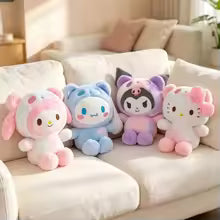 Sanrio Kuromi Plush Toy 25cm Cute Kawaii Stuffed Animal
