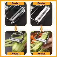 4-in-1 Stainless Steel Vegetable Grater – Potato, Carrot & Cucumber Slicer
