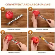 Stainless Steel Fruit Corer Apple Pear Date Seed Remover