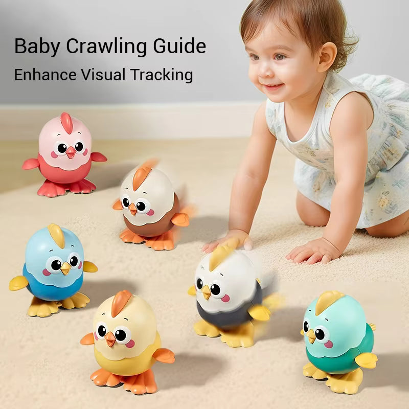 Clockwork Chick Toy – Jumping & Crawling Chicken