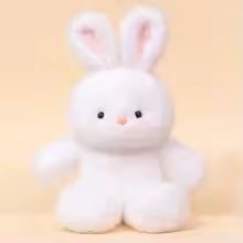 Funny Running Bear Plush Toys Cartoon Rabbit 40cm Stuffed Animal with Bib Stuffed Accompany Doll Kids
