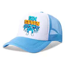 67 Six Seven Kids Baseball Caps Steal A Brainrot Cartoon Printed Hat Children
