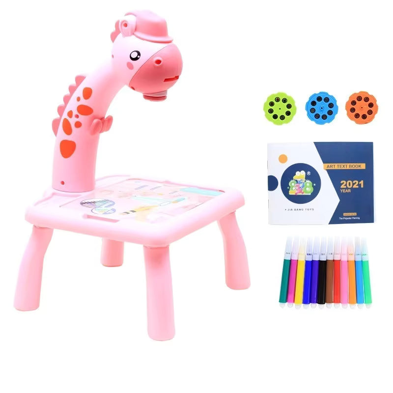 Mini LED Projector Drawing Board for Kids, Light Tracing Table