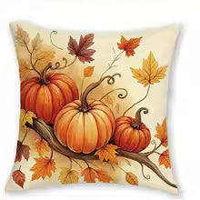 Autumn Fox Pumpkin Pillow Cover – Fall Decor