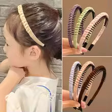 Korean Style Non-slip Kids Hair Hoop With Teeth for Baby Girls Toddler Bangs