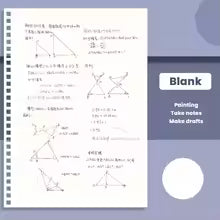 Thickened A4/A5/A6/B5 Coil Notebook Grids/Blank/Horizontal Line Flip Over Design Spiral Notepad Sketchbook Students Gift