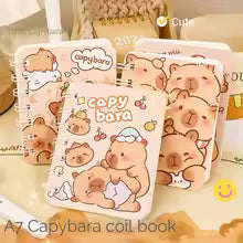 Cute Cartoon Capybara A7 Coil Notebook – Kawaii Mini Journal