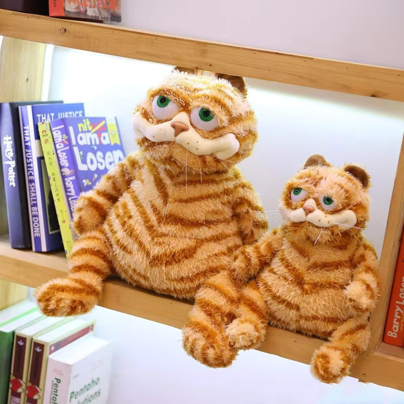 Fat Orange Tabby Cat Plush Toy